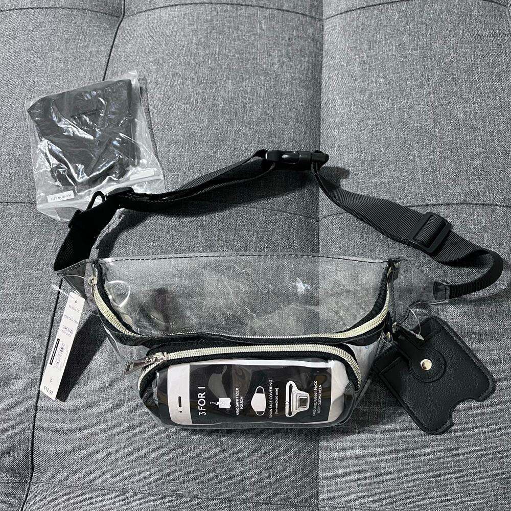 NWT Clear Backpack Stadium Approved Women and Men Fanny Pack Crossbody